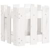 vidaXL Plantekasse med gjerdedesign hvit 30x30x30 cm heltre furu