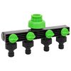 vidaXL Kranadapter 4-veis gr&oslash;nn og svart 19,5x6x11 cm ABS og PP