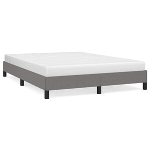 vidaXL Sengeramme uten madrass m&oslash;rkegr&aring; 135x190 cm Double stoff