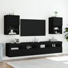 vidaXL TV-benker med LED-lys 2 stk svart 40,5x30x60 cm