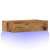 vidaXL TV-benk med LED-lys gammelt tre 60x35x15,5 cm