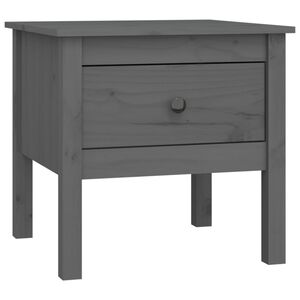 vidaXL Sidebord gr&aring; 50x50x49 cm heltre furu