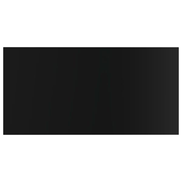 vidaXL Hylleplater 8 stk h&oslash;yglans svart 40x20x1,5 cm sponplate