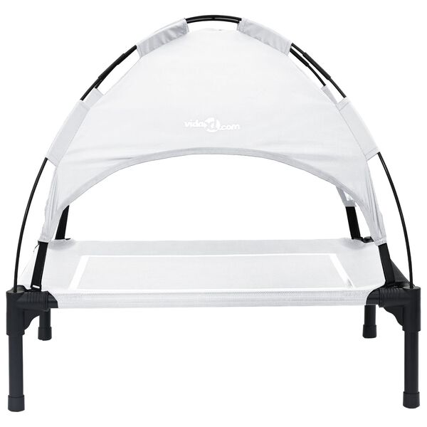 vidaXL Hundeseng Sølvgrå m Stål