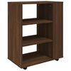 vidaXL Rulleskap brun eik 60x35x75 cm konstruert tre