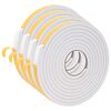 vidaXL Selvklebende skum tape 4 stk. Hvit 15 mm x 5 m CR skum