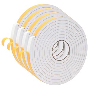 vidaXL Selvklebende skum tape 4 stk. Hvit 15 mm x 5 m CR skum