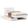 vidaXL Sengeramme uten madrass hvit 90x190 cm heltre furu