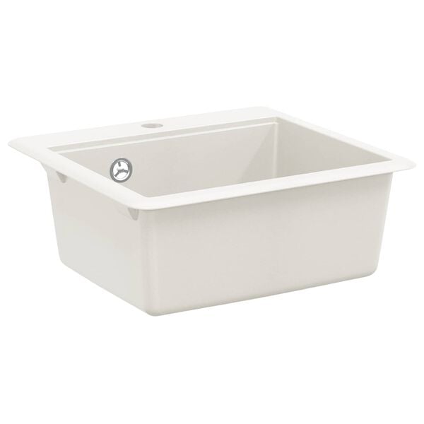 vidaXL Vask Hvit 470 x 440 mm Granitt