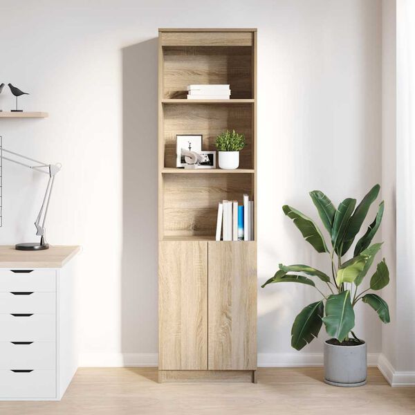 vidaXL Highboard sonoma eik 50x35x180 cm konstruert tre