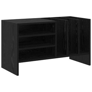 vidaXL Plateskap Svart Eik 78,5 x 35 x 45 cm Konstruert tre