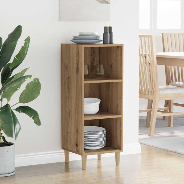 vidaXL Serviesskap Artisan Eik 34,5 x 32,5 x 90 cm Konstruert tre