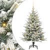 vidaXL Kunstig Forh&aring;ndsbelyst Juletre med Ballettsett Gr&oslash;nn 120 cm