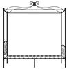 vidaXL Himmelsengeramme svart metall 100x200 cm