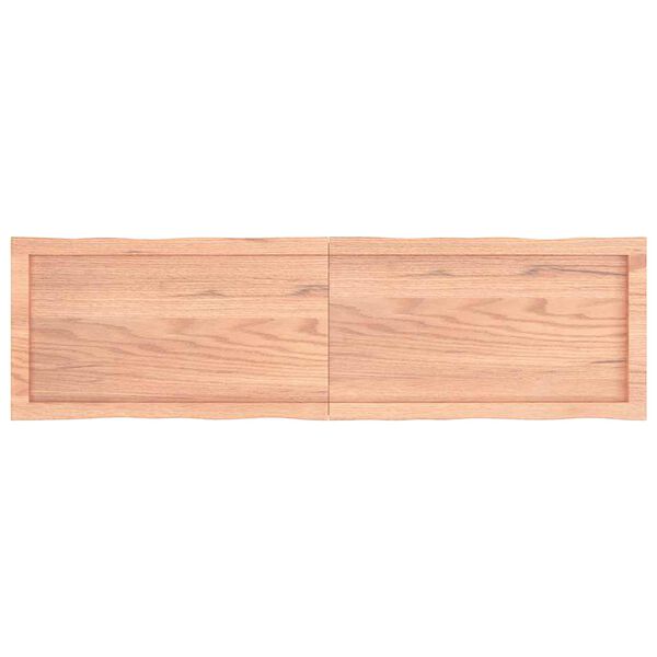 vidaXL Bordplate lysebrun 140x40x(2-6)cm behandlet heltre naturlig