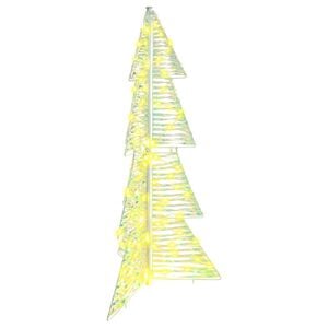 vidaXL Juletre 100 LED-lys Varmhvit 120 cm PET