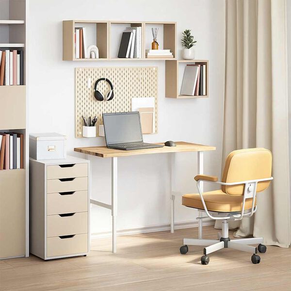 vidaXL Bordplate rektangul&aelig;r 100x50x2,5 cm ubehandlet heltre eik