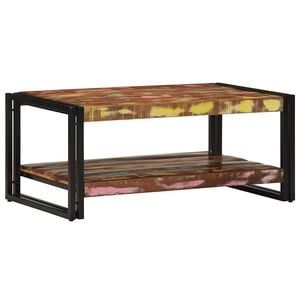 vidaXL Salongbord flerfarget 90x50x38 cm gjenvunnet heltre