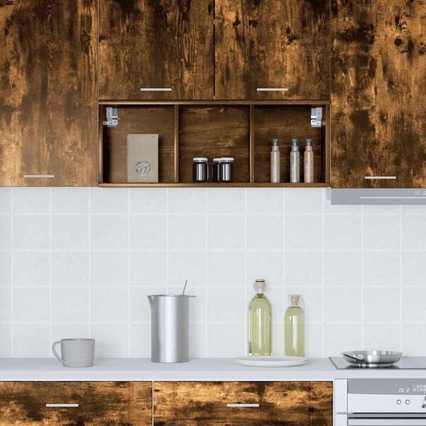 vidaXL Hengende skap R&oslash;kt eik 30 x 29,5 x 80 cm Konstruert tre