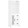 vidaXL Highboard hvit 69,5x34x180 cm konstruert tre