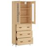 vidaXL Highboard sonoma eik 69,5x34x180 cm konstruert tre