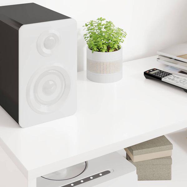 vidaXL TV-skap Hvit 100 x 35 x 40 cm Konstruert tre