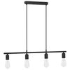 vidaXL Taklampe med glødelamper 2 W svart 80 cm E27