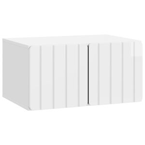 vidaXL Vegghengt TV skap Veggmontert H&oslash;gglans hvit 59,5 x 41 x 30 cm
