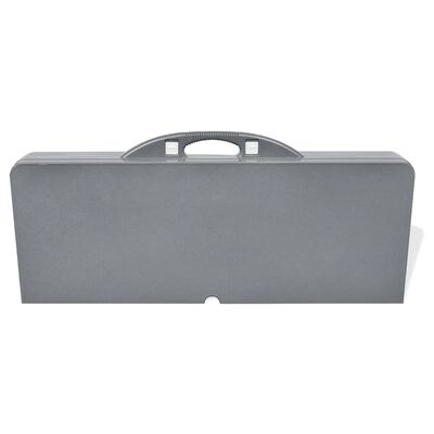 vidaXL Sammenleggbart campingbord med 4 krakker aluminium grå