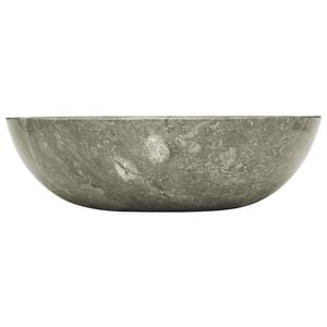 vidaXL Vask &Oslash;40x12 cm marmor gr&aring;
