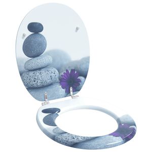 vidaXL Toalettsete Gr&aring; 44 x 38 cm MDF-plater