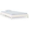 vidaXL Stableseng hvit 100x200 cm heltre furu