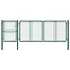 vidaXL Hageport st&aring;l 400x125 cm gr&oslash;nn