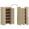 vidaXL Skohylle sonoma eik 52x37,5x100 cm konstruert tre