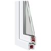 vidaXL Kjellervindu RISOR 100x40 cm vipp 2 glass hvit