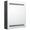 vidaXL LED-speilskap til bad antrasitt 50x14x60 cm