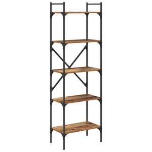vidaXL Bokhylle 5 niv&aring;er 56 x 32 x 174 cm Konstruert tre Gamle tre