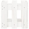vidaXL Plantekasse med gjerdedesign hvit 30x30x30 cm heltre furu
