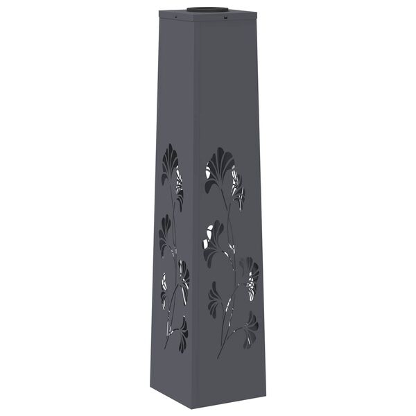 vidaXL Solenergi LED stibelys 2 pcs Antrasitt Kaldvalset st&aring;l