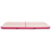 vidaXL Oppbl&aring;sbar gymnastikkmatte med pumpe 300x100x20 cm PVC rosa