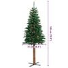 vidaXL Slim juletre med 300 LED grønn 180 cm PVC og Massivt Furu tre