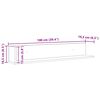 vidaXL Vegghyller 2 stk artisan eik 100x16,5x16,5 cm konstruert tre