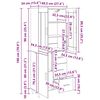 vidaXL Høyskap med skuff Svart Eik 69,5 x 34 x 180 cm Konstruert tre