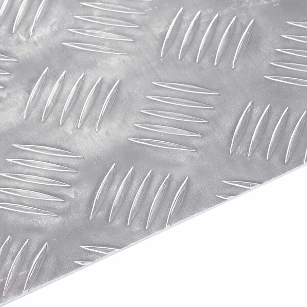 vidaXL Trinn Rektangul&aelig;r 2 pcs s&oslash;lv 50 x 30 cm Aluminium