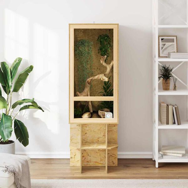 vidaXL Terrarium Brun 50 x 50 x 100 cm OSB