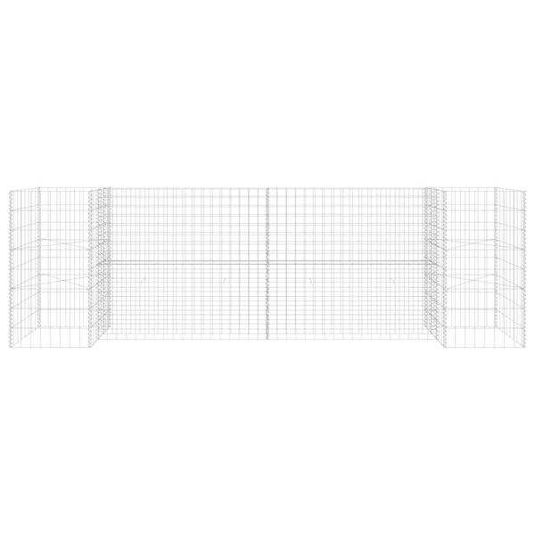 vidaXL Gabion plantekasse H-formet ståltråd 260x40x80 cm