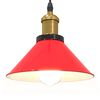 vidaXL Pendellampe høydejusterbar E27 glans rød Ø 22 cm metall