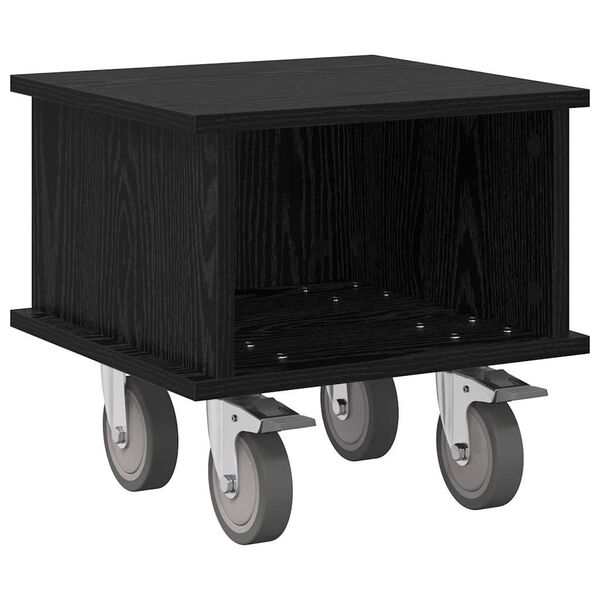 vidaXL TV-benk Svart Eik 37 x 35 x 35 cm Konstruert tre