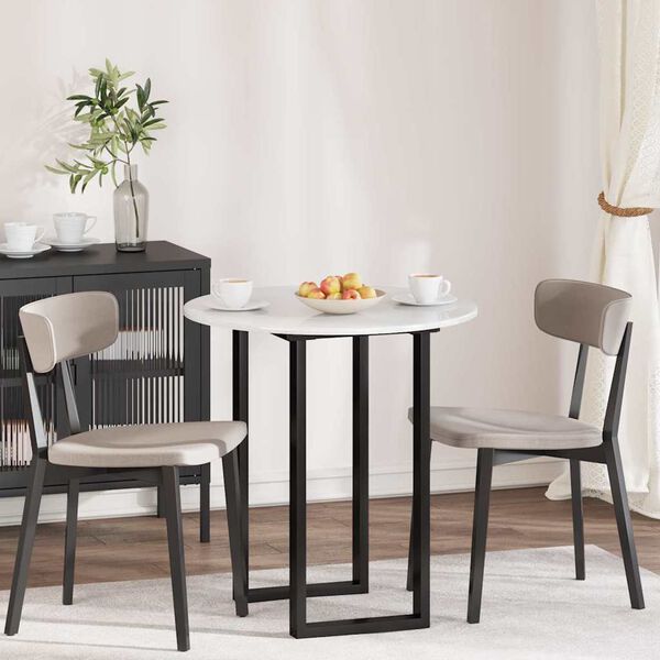 vidaXL Bordplate Høyglans hvit 70 x 70 x 1,5 cm Konstruert tre