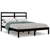 vidaXL Sengeramme svart heltre furu 140x190 cm